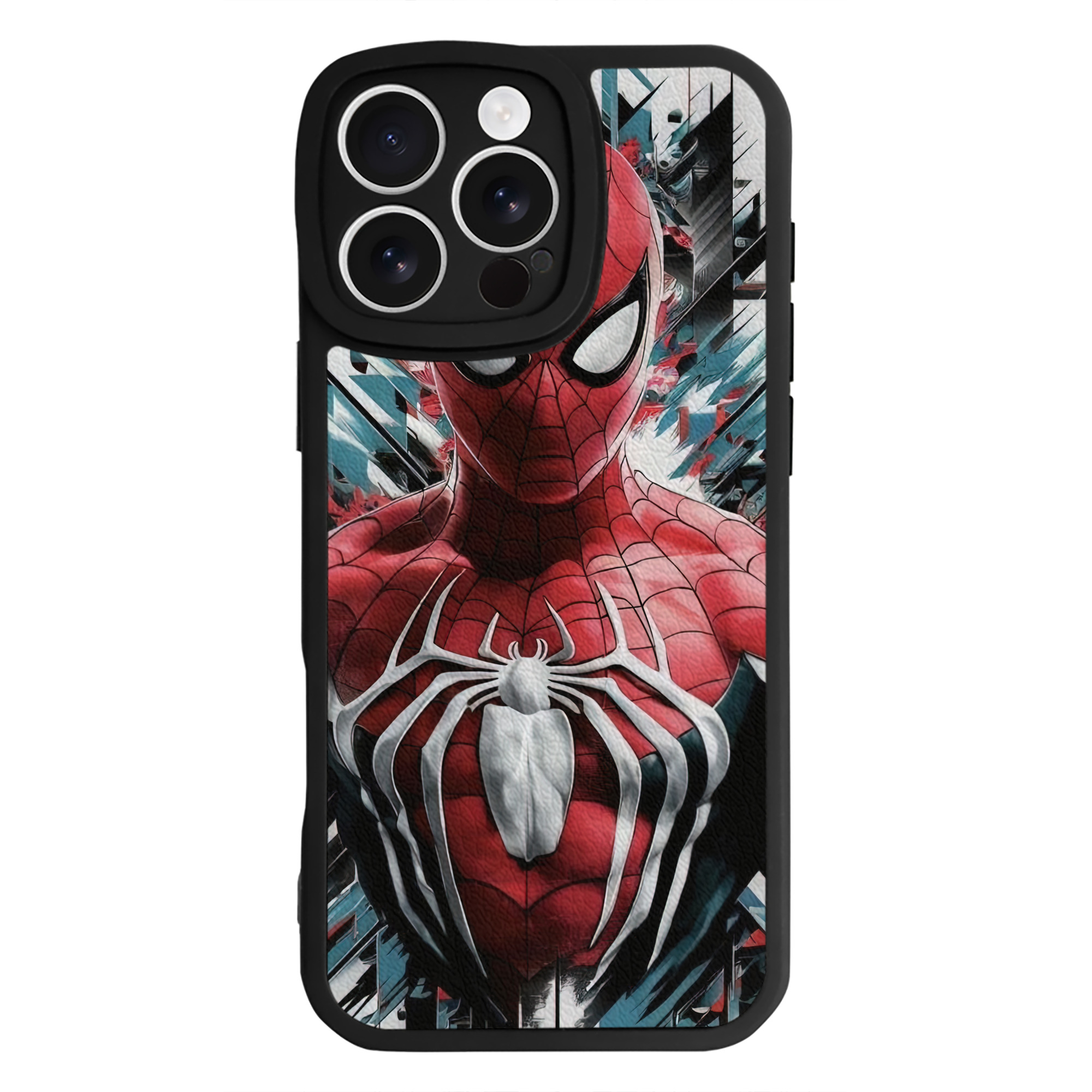 （画像用） Spider Man スパイダーマン 【iPhone 16シリーズ対応】シリコンスマホケース（レザー調） 材質：シリコン